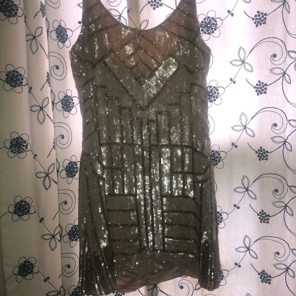Gold sequin Parker dress size extra small! - Picture 2 of 3